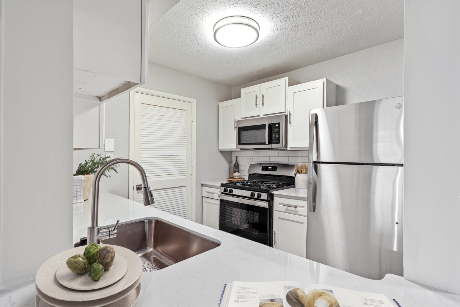 kitchen with stainless steel appliances